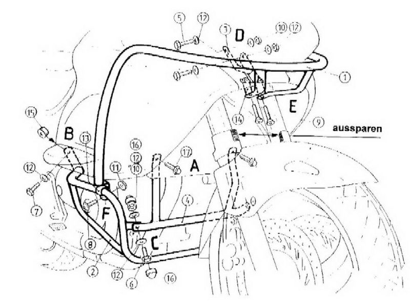 Hepco & Becker Crash bar Honda NT 650 V Deauville
