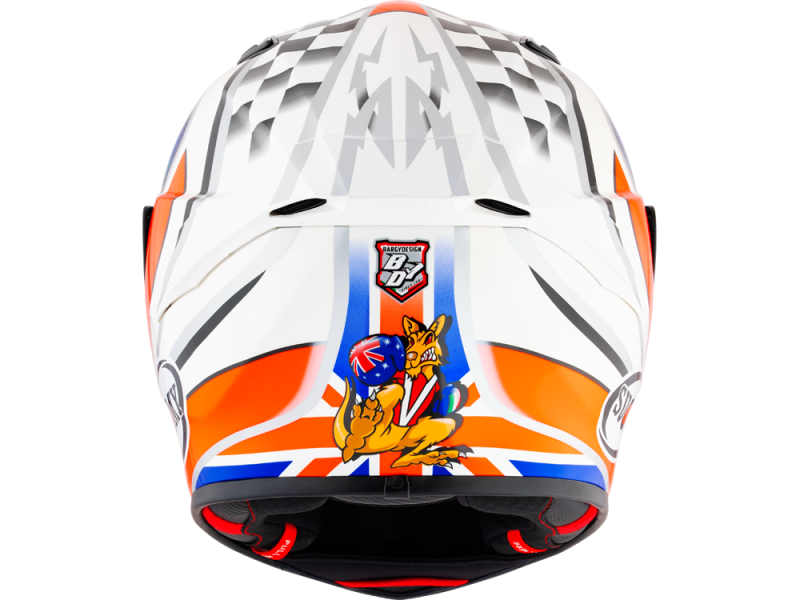 Suomy Track-1 Troy Bayliss Replica 2002 Integralhelm (Weiß/Blau/Rot)