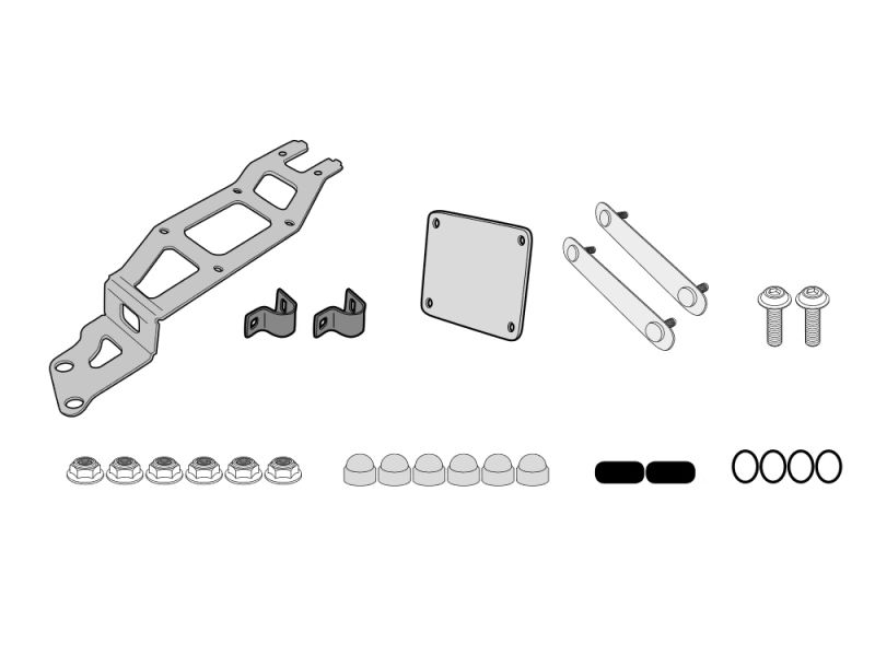 GIVI Kit de montagem S250 para rack original do pannier BMW R1200GS Adventure (2006-2013)