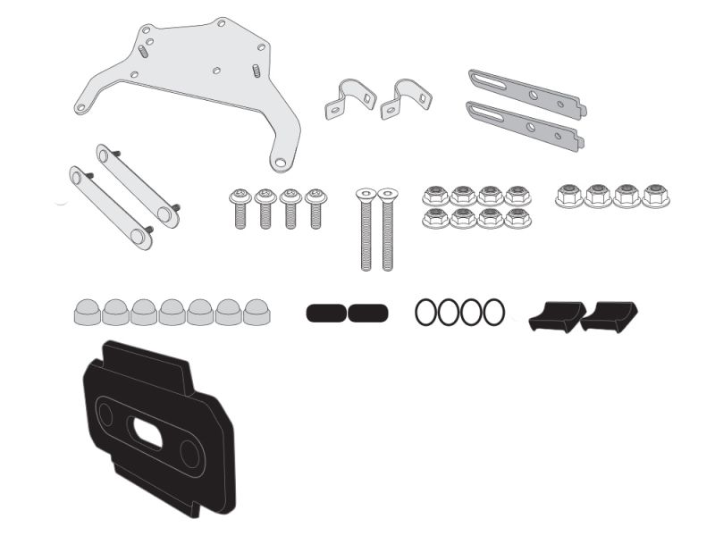 GIVI Kit de montagem S250 em PLR5108 para BMW R1200GS Adventure (2014-) R1200GS (2013-) R1250GS (2019-)