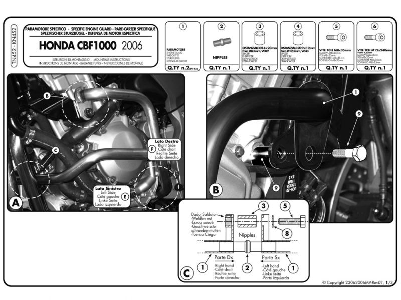 GIVI Crash bar Honda CBF 1000 (2006-2011)