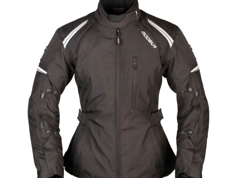 Modeka Violetta casaco de motocicleta senhoras (preto / preto)