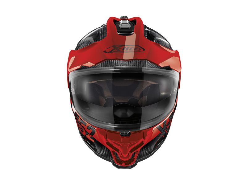 X-Lite X-552 Ultra Carbon Hillside Adventurehelm (schwarz/carbon/rot)
