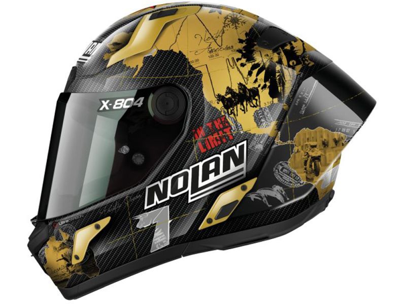 Nolan X-804 RS U.C. Replica C. Checa Gold Integralhelm (Carbon/Gold)