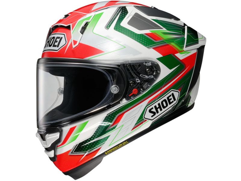 Shoei X-SPR PRO Escalate Integralhelm (weiß/grün/orange)