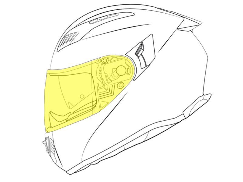 GIVI Visor para 40,5 X-Carbono (transparente)