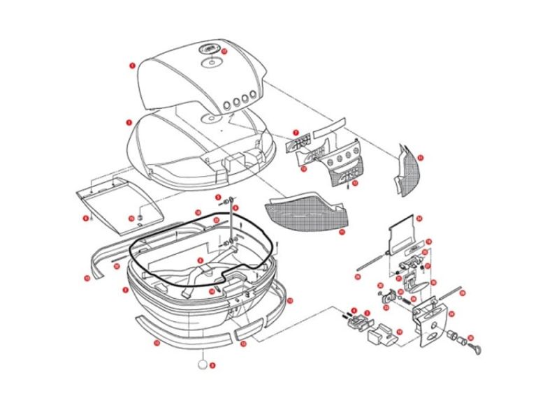 GIVI V46 Tampa inferior da caixa