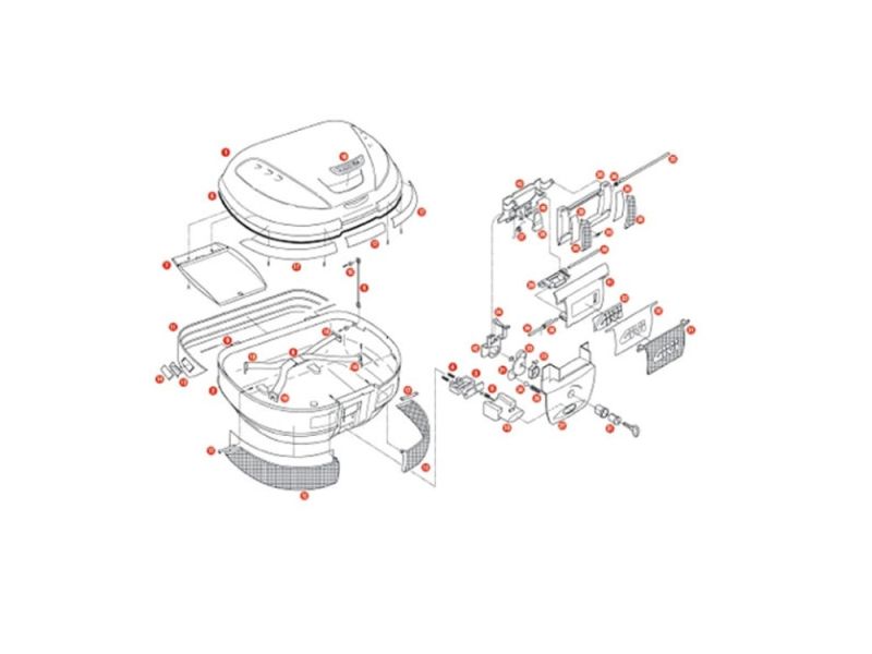 GIVI E52 Bloco de dobradiças