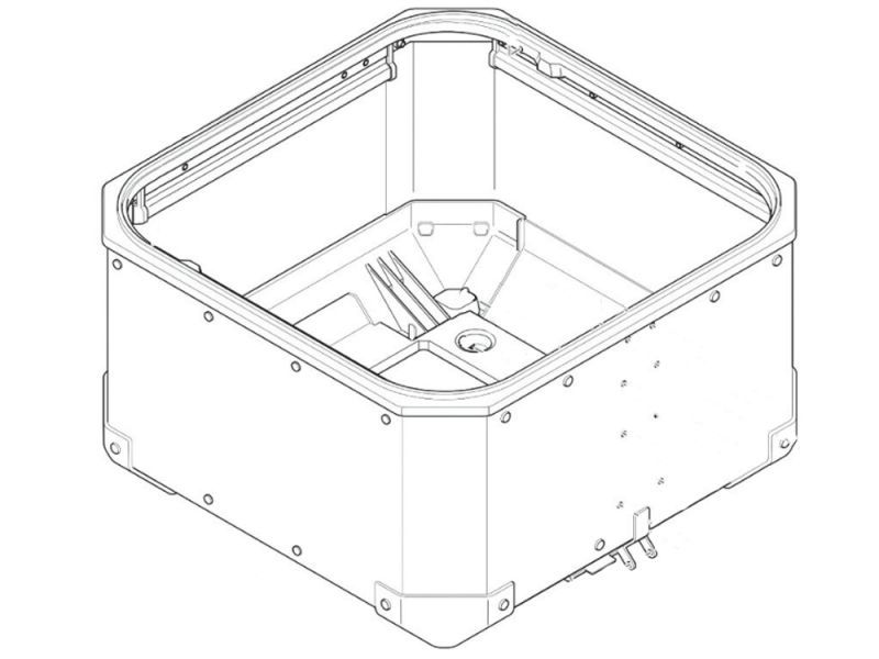 GIVI Fundo da caixa OBKN58A (prata)
